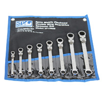SP Tools 8pc Metric Double Ring Gear Drive Spanner Sets - Flex Head SP10628