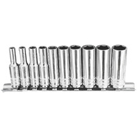 SP Tools 10pc 12pt Metric 1/4" Dr Deep Socket Rail Set SP20142