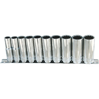 SP Tools 10pc 12pt Metric 3/8" Dr Deep Socket Rail Set SP20240