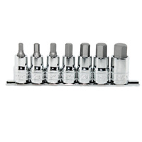 SP Tools 7pc Metric 1/2" Dr Inhex Socket Rail Set SP20561