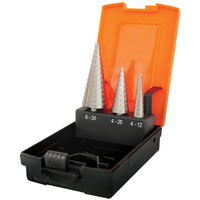 SP Tools 3pc HSS Metric Step Drill Bit Set SP31398