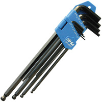 SP Tools 9pc SAE Ball Drive Hex Key Set - Black SP34502