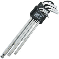 SP Tools 9pc SAE Magnetic Ball Drive Hex Key Set - Chrome SP34512