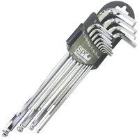 SP Tools 13pc SAE Magnetic Ball Drive Hex Key Set - Chrome SP34522