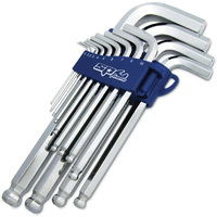 SP Tools 13pc Metric Jumbo Magnetic Ball Drive Hex Key Set - Chrome SP34526