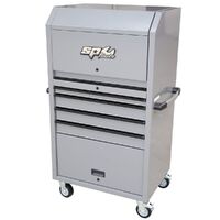 SP Tools 36" USA Sumo Series Diagnostic Station 4 Drawer - Lethal Grey/Black Handles SP44550LG-BLK