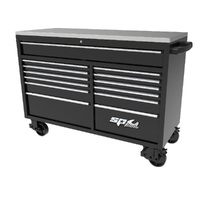 SP Tools 59" USA Sumo Series Wide Roller Cabinet - Black/Chrome SP44725