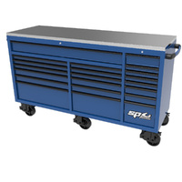 SP Tools 73" USA Sumo Series Wide Roller Cabinet - Blue/Black SP44825BL