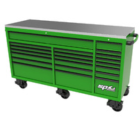 SP Tools 73" USA Sumo Series Wide Roller Cabinet - Green/Black SP44825G