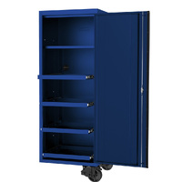 SP Tools 27" USA Sumo Series Side Cabinet - 4 Roller Shelves & 1 Fixed Shelf - Blue/Black SP44880BL