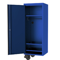 SP Tools 27" USA Sumo Series Side Cabinet - 3 Fixed Shelves & Clothes Hang Rail - Blue/Black SP44885BL