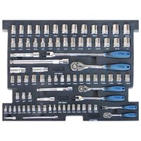 SP Tools 81 Piece Sockets & Accessories in EVA Foam Tray - Metric/SAE - SP50003