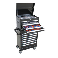 SP Tools 293 Piece 14 Drawer Custom Tool Kit - Black Metric/SAE SP50125