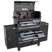 SP Tools 527pc Metric/Sae Sumo Series Power Hutch Tool Kit with Dual Side Cabinets - Black SP50558