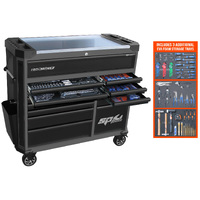 SP Tools 369 Piece Tech Series Roller Cabinet Tool Kit - Metric/SAE - Diamond Black SP50765DX