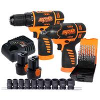 SP Tools 12V Impact Driver, Drill Driver & Drill Bit Set Mechanic Combo Kit SP82148