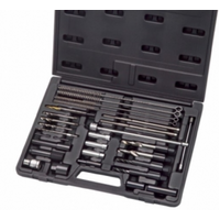 Universal glow plug tool set 27 pcs- includes puller and repair tools for damaged glow plugs