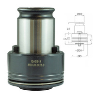 Holemaker Tap Collet suits KTX5/2 10mm RD x 8mm Sq SPTH105-QASB2-M10