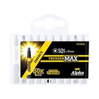 Alpha ThunderMax SQ1 x 50mm Impact Power Bit Handipack (x10) SQ150SMH