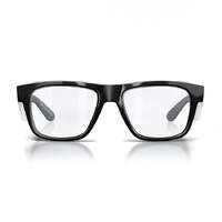 SafeStyle Fusions Black Frame Clear Lens Safety Glasses