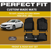 Custom Car Floor Mats for Honda Accord SedanBlack Floor Mats Full Interior Set