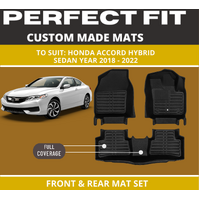 Custom Car Floor Mats for Honda Accord Sedan HybridBlack Floor Mats Full Interior Set