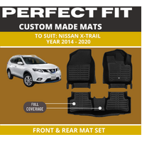 Custom Car Floor Mats for Nissan X-TrailBlack Floor Mats Full Interior Set