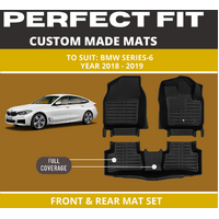 Custom Car Floor Mats for BMW 6-Series SedanBlack Floor Mats Full Interior Set