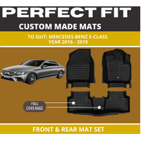 Custom Car Floor Mats for Mercedes-Benz E-ClassBlack Floor Mats Full Interior Set