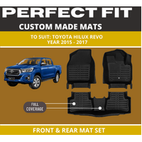 Custom car floor mats for toyota hilux revoBlack Floor Mats Full Interior Set