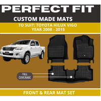 Custom car floor mats for toyota hilux vigoBlack Floor Mats Full Interior Set