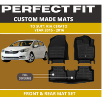 Custom car floor mats for kia ceratoBlack Floor Mats Full Interior Set