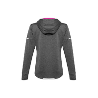 Ladies Pace Hoodie Grey/Fluoro Pink XSmall