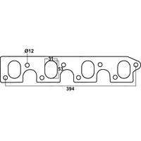 Redback Header Gasket for Ford Falcon (01/1966 - 02/1988), Fairlane (01/1966 - 02/1988)