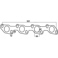 Gasket for Toyota Hilux & 4Runner, 2.0L, 2.4L, 2.8L & 3L, 4 Cylinders, Diesel