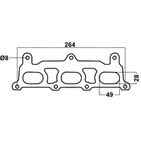 Redback Gasket for Holden Calais (08/2004 - 10/2017), Commodore (01/2004 - on), Statesman (08/2004 - 07/2006)