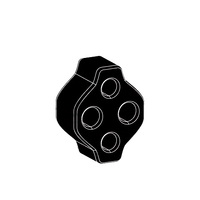 Redback Exhaust Rubber for Holden Commodore (01/1988 - 12/2000), Calais (08/1988 - 09/1997), Caprice (05/2003 - 07/2004), Statesman (05/2003 -...