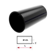 Redback Silicone Hose (4” in, 4"out) Straight (Black) 150mm Long (6" long)