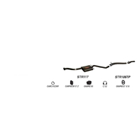 Redback 2.5" Catback Exhaust for Holden Calais , Commodore VS with Rear Muffler Delete
