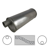 6" Round, 16" Long, 2 1/4" Offset/Offset - Megaflow