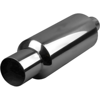 Straight Cut Tip - 6" Round, In 3", L 14", Total L 22", Tip Out 4", Tip L 4", Stainless, Bracket SSRB06