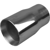 Redback Exhaust Tip Double Walled / Straight Cut / Rolled In - Inlet diameter 63mm(2-1/2"), Outlet diameter 76mm(3"), Length 125mm(5"), 304...