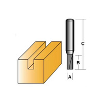 Carbitool 1.6mm Solid Carbide Single Flute Straight Cutter T202S