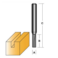 Carbitool 4mm Long Solid Carbide Single Flute Straight Cutter T1804MS