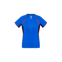 Ladies Renegade Tee Royal/Navy/Fluoro Orange 8