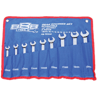 888 Gear Drive ROE Spanner Set - 15° Offset - Metric - 9pc T810109