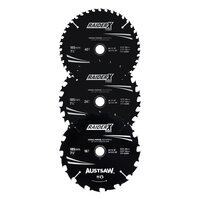 Austsaw 3 Piece 185mm 16T/24T/40T RaiderX Timber Blade Set TBP1852016.24.40
