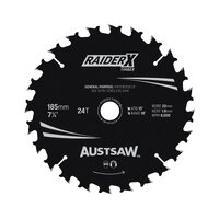 Austsaw 3 Pack 185mm 24T Extreme Wood with Nails Blade Thin Kerf - 30 Bore TBP1852024-3