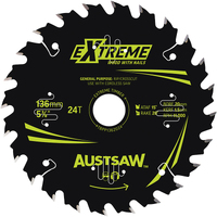 Austsaw 136mm 24T Extreme Wood with Nails Blade Thin Kerf - 20 Bore TBPP1362024