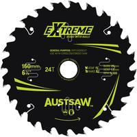 Austsaw 160mm 24T Extreme Wood with Nails Blade Thin Kerf - 20 Bore TBPP1602024